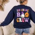3rd Grade Boo Crew Spooky Third Grade Halloween Teacher Women's Sweatshirt Back Print Navy 3rd Grade Boo Crew Spooky Third Grade Halloween Teacher Women's Sweatshirt Back Print Navy
