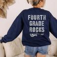 4th GRADE Rocks Teacher Rockstars I Teach Ready To Rock Women's Sweatshirt Back Print Navy 4th GRADE Rocks Teacher Rockstars I Teach Ready To Rock Women's Sweatshirt Back Print Navy