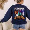 5th Grade Boo Crew Teacher Student Halloween Costume For Men Women Kids Women's Sweatshirt Back Print Navy