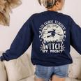 5th Grade Teacher By Day Witch By Night Halloween Women's Sweatshirt Back Print Navy 5th Grade Teacher By Day Witch By Night Halloween Women's Sweatshirt Back Print Navy