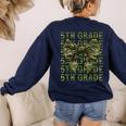 5th Grade Teacher Student Camo Bow Back To School Women's Sweatshirt Back Print Navy 5th Grade Teacher Student Camo Bow Back To School Women's Sweatshirt Back Print Navy
