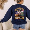 67 Meme Math Teacher Root 4489 Hallothanksmas Six Seven Women's Sweatshirt Back Print Navy