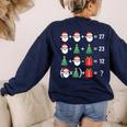 67 Santa Tree Math Teacher Christmas Xmas Humor Women's Sweatshirt Back Print Navy