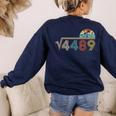 67 Vintage Meme Square Root 4489 Slang Math Teacher Women's Sweatshirt Back Print Navy