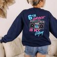 6th Grade Is My Jam Vintage 80s Boombox Teacher Student Women's Sweatshirt Back Print Navy 6th Grade Is My Jam Vintage 80s Boombox Teacher Student Women's Sweatshirt Back Print Navy
