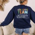6th Grade Team Teacher Like A Normal Team Sixth Grade Women's Sweatshirt Back Print Navy 6th Grade Team Teacher Like A Normal Team Sixth Grade Women's Sweatshirt Back Print Navy