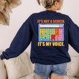 AAC Awareness AAC Teacher It's Not A Screen It's My Voice Men Women Women's Sweatshirt Back Print Navy AAC Awareness AAC Teacher It's Not A Screen It's My Voice Men Women Women's Sweatshirt Back Print Navy