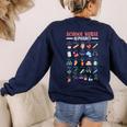 ABC School Nurse Alphabet Student Teacher Health Worker Women's Sweatshirt Back Print Navy ABC School Nurse Alphabet Student Teacher Health Worker Women's Sweatshirt Back Print Navy
