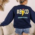 ABCD Highway To Spell Pencil Teacher & Student Font Me Women's Sweatshirt Back Print Navy ABCD Highway To Spell Pencil Teacher & Student Font Me Women's Sweatshirt Back Print Navy