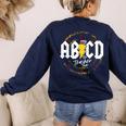 ABCD The Teacher Tour Last Day Of School Rockin' Teacher Women's Sweatshirt Back Print Navy ABCD The Teacher Tour Last Day Of School Rockin' Teacher Women's Sweatshirt Back Print Navy
