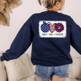 American Flag Teach Love Freedom Preschool Teacher 4th July Women's Sweatshirt Back Print Navy American Flag Teach Love Freedom Preschool Teacher 4th July Women's Sweatshirt Back Print Navy