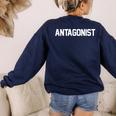 Antagonist English Literature Teacher Costume T Shirt Women's Sweatshirt Back Print Navy Antagonist English Literature Teacher Costume T Shirt Women's Sweatshirt Back Print Navy