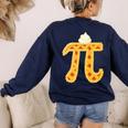Apple Pi Pie Pun Math Teacher Pi Day 2020 Women's Sweatshirt Back Print Navy Apple Pi Pie Pun Math Teacher Pi Day 2020 Women's Sweatshirt Back Print Navy