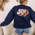Art Teacher Back To School Women's Sweatshirt Back Print Navy Art Teacher Back To School Women's Sweatshirt Back Print Navy