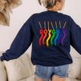 Art Teacher For Women Art Teacher Clothes Women's Sweatshirt Back Print Navy