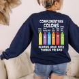 Artist Art Teacher School Artist Joke Women's Sweatshirt Back Print Navy Artist Art Teacher School Artist Joke Women's Sweatshirt Back Print Navy