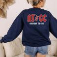 ATGC Teacher Student Biology Women's Sweatshirt Back Print Navy ATGC Teacher Student Biology Women's Sweatshirt Back Print Navy