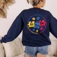 Autism Awareness Shirt Periodic Puzzle Science Teacher Men Women Kids Women's Sweatshirt Back Print Navy Autism Awareness Shirt Periodic Puzzle Science Teacher Men Women Kids Women's Sweatshirt Back Print Navy