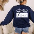 Avoid Negativity Math Teacher Women's Sweatshirt Back Print Navy