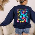 Back To School Eighth 8th Grade Tie Dye Typography Teacher Women's Sweatshirt Back Print Navy Back To School Eighth 8th Grade Tie Dye Typography Teacher Women's Sweatshirt Back Print Navy