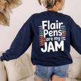 Back To School Teacher Flair Pens Are My Jam Women's Sweatshirt Back Print Navy Back To School Teacher Flair Pens Are My Jam Women's Sweatshirt Back Print Navy