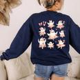 Ballet Ghost Ballet Dancer Spooky Dance Teacher Halloween Women's Sweatshirt Back Print Navy Ballet Ghost Ballet Dancer Spooky Dance Teacher Halloween Women's Sweatshirt Back Print Navy