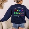 Battery Life Of A School Teacher Monday To Friday For Men Women Women's Sweatshirt Back Print Navy