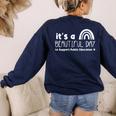 Beautiful Day To Support Public Education Teacher Red For Ed Women's Sweatshirt Back Print Navy Beautiful Day To Support Public Education Teacher Red For Ed Women's Sweatshirt Back Print Navy