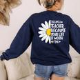 i Became a Teacher Because Your Life Is Worth My Time Women's Sweatshirt Back Print Navy i Became a Teacher Because Your Life Is Worth My Time Women's Sweatshirt Back Print Navy