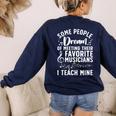Best Music Teacher For Men Women Musician Band Piano Teacher Women's Sweatshirt Back Print Navy Best Music Teacher For Men Women Musician Band Piano Teacher Women's Sweatshirt Back Print Navy