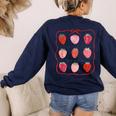 Bilingual Education Is My Jam Strawberry Spanish Teacher Women's Sweatshirt Back Print Navy Bilingual Education Is My Jam Strawberry Spanish Teacher Women's Sweatshirt Back Print Navy