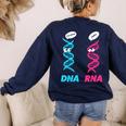 Biology Teacher DNA RNA Student Science Biologist Men Women Women's Sweatshirt Back Print Navy Biology Teacher DNA RNA Student Science Biologist Men Women Women's Sweatshirt Back Print Navy