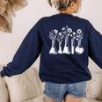 Botanical Beaker Science Teacher Floral Chemistry Lab Week Women's Sweatshirt Back Print Navy Botanical Beaker Science Teacher Floral Chemistry Lab Week Women's Sweatshirt Back Print Navy