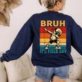 Bruh It's Field Day Teacher Happy Field Day Dabbing Boy Women's Sweatshirt Back Print Navy Bruh It's Field Day Teacher Happy Field Day Dabbing Boy Women's Sweatshirt Back Print Navy