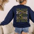 Camo Team 3rd Grade Squad Back To School Teacher Kids Boys Women's Sweatshirt Back Print Navy