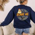 You Can't Scare Me I Teach 2nd Grade Teacher Halloween Ghost Women's Sweatshirt Back Print Navy You Can't Scare Me I Teach 2nd Grade Teacher Halloween Ghost Women's Sweatshirt Back Print Navy