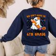 You Can't Scare Me I Teach 6th Grade Retro Teacher Halloween Women's Sweatshirt Back Print Navy You Can't Scare Me I Teach 6th Grade Retro Teacher Halloween Women's Sweatshirt Back Print Navy