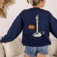 Chemistry Burner Science Lover Biology Chemistry Teacher Women's Sweatshirt Back Print Navy Chemistry Burner Science Lover Biology Chemistry Teacher Women's Sweatshirt Back Print Navy