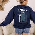 Chemistry Chemist Student Science Teacher Mole Women's Sweatshirt Back Print Navy Chemistry Chemist Student Science Teacher Mole Women's Sweatshirt Back Print Navy