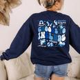 Choose To Include Inclusion Matters Autism Awareness Teacher Women's Sweatshirt Back Print Navy