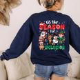 Christmas Sped Teacher Tis The Season For Inclusion Women Women's Sweatshirt Back Print Navy Christmas Sped Teacher Tis The Season For Inclusion Women Women's Sweatshirt Back Print Navy