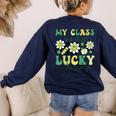 My Class Is Full Of Lucky Charms St Patricks Day Teacher Women's Sweatshirt Back Print Navy My Class Is Full Of Lucky Charms St Patricks Day Teacher Women's Sweatshirt Back Print Navy