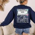 Composition Book Notebook Teachers Matching Group Halloween Women's Sweatshirt Back Print Navy Composition Book Notebook Teachers Matching Group Halloween Women's Sweatshirt Back Print Navy