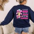 Created By God Called To Teacher Jesus Christian Teacher Women's Sweatshirt Back Print Navy Created By God Called To Teacher Jesus Christian Teacher Women's Sweatshirt Back Print Navy