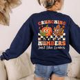 Crunching Numbers Just Like Leaves Pumpkin Fall Teacher Women's Sweatshirt Back Print Navy Crunching Numbers Just Like Leaves Pumpkin Fall Teacher Women's Sweatshirt Back Print Navy