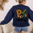 Cute Camo Pre K Back To School Teacher Kid Preschool Women's Sweatshirt Back Print Navy