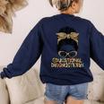 Cute Educational Diagnostician Teacher Appreciation Week Men Women Women's Sweatshirt Back Print Navy Cute Educational Diagnostician Teacher Appreciation Week Men Women Women's Sweatshirt Back Print Navy
