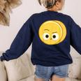 Cute Good Egg Teacher Halloween Costume Group The Big Cheese Women's Sweatshirt Back Print Navy Cute Good Egg Teacher Halloween Costume Group The Big Cheese Women's Sweatshirt Back Print Navy
