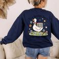 Cute Goose It's A Beautiful Day To Teach 1st Grade Teacher Women's Sweatshirt Back Print Navy Cute Goose It's A Beautiful Day To Teach 1st Grade Teacher Women's Sweatshirt Back Print Navy