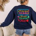 Cute Principal Nurse Lunch Lady Teacher Coach Homeschool Mom Women's Sweatshirt Back Print Navy Cute Principal Nurse Lunch Lady Teacher Coach Homeschool Mom Women's Sweatshirt Back Print Navy